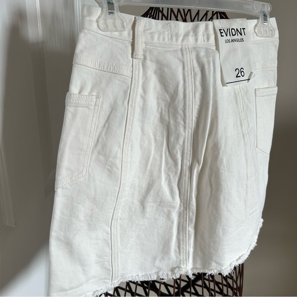 ⭐️ NWT EVIDNT x Anthropologie Mini Distressed Denim Skirt ⭐️ - Picture 7 of 10